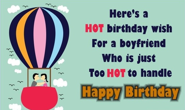 Happy Birthday Boyfriend Hot Air Balloon