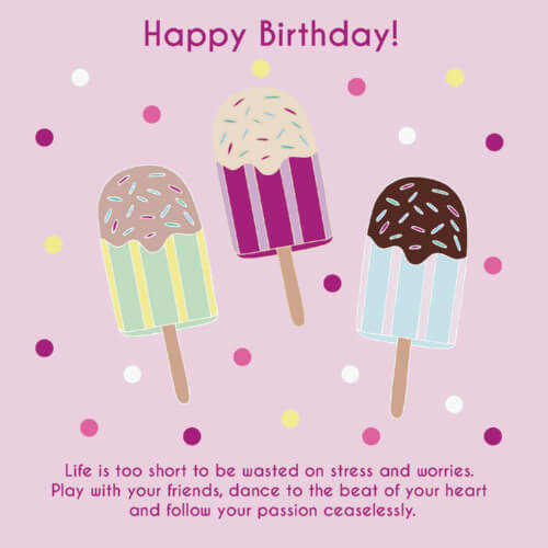 Happy Birthday Ice Cream Wish for Girlfriend