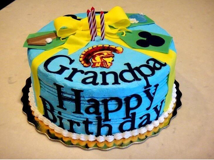 Happy Birthday Cake Wish Wonderful Grandfather