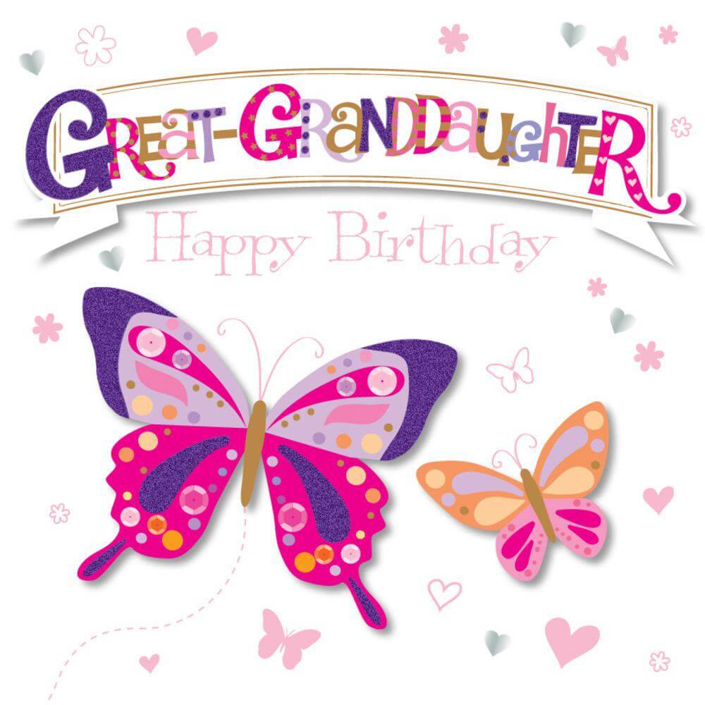 Happy Birthday Great Granddaughter Butterfly