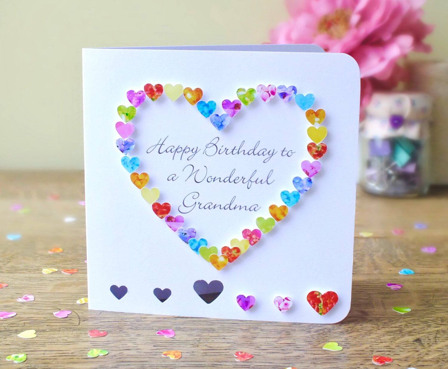 Happy Birthday Handmade Card for Grandmother