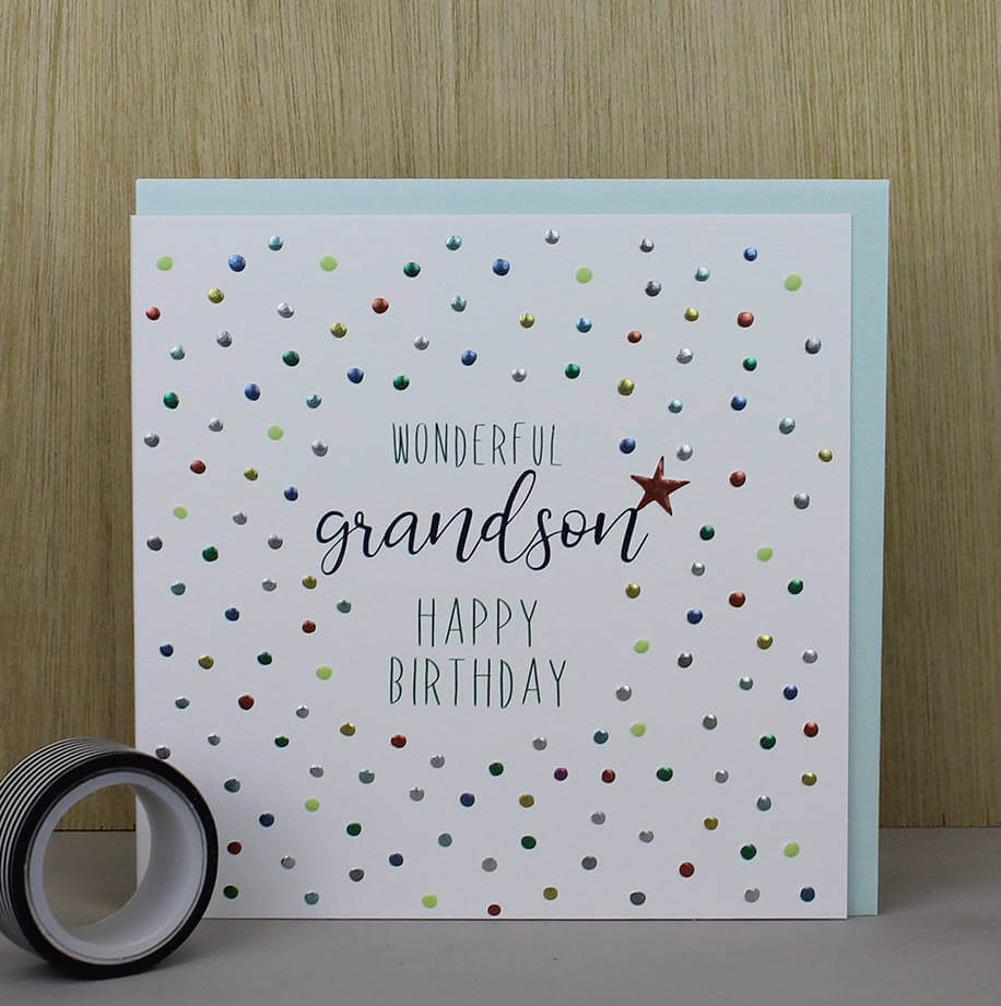 Happy Birthday Handmade Card for Grandson