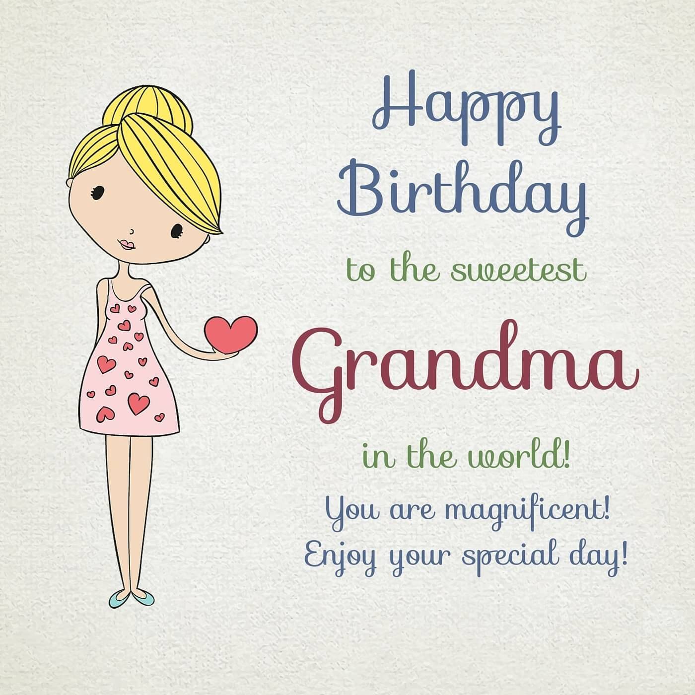 50+ Happy Birthday Wishes for Grandmother – Quotes, Cake Images, Messages, Greeting Cards.