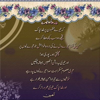 Happy Birthday Wishes in Urdu SMS