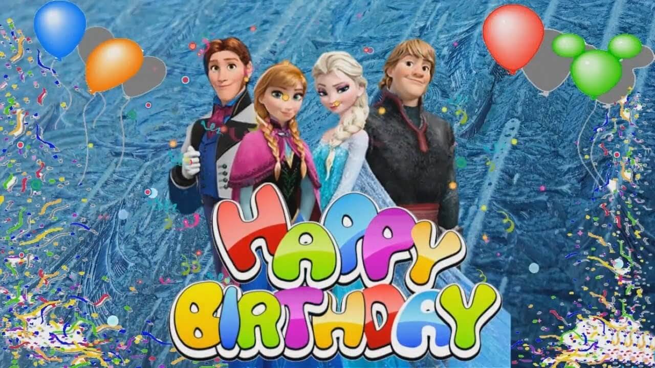 Frozen Happy Birthday Wishes Balloons