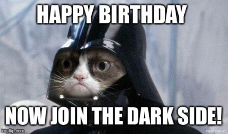 Star Wars Happy Birthday Wishes Dark Side