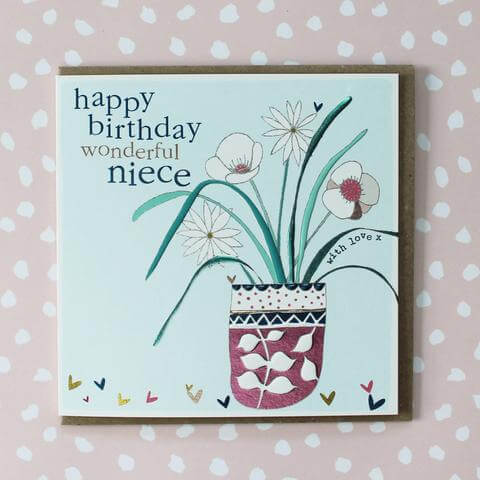 Happy Birthday Niece Cake Handmade Card
