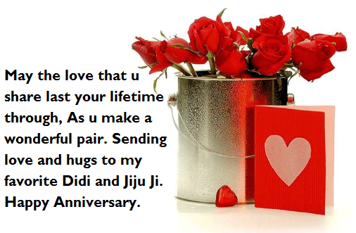 Happy Anniversary Wishes for Sister & Jiju Gift