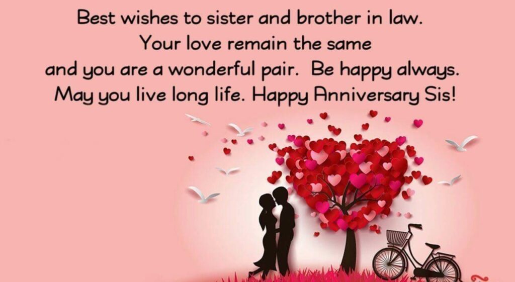 100+ Happy Anniversary Wishes For Sister & Jiju Message, Status, Quotes & Images The