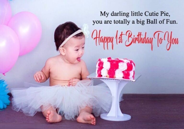 Happy 1st Birthday Girl Wishes Quotes, Messages, Status & Images