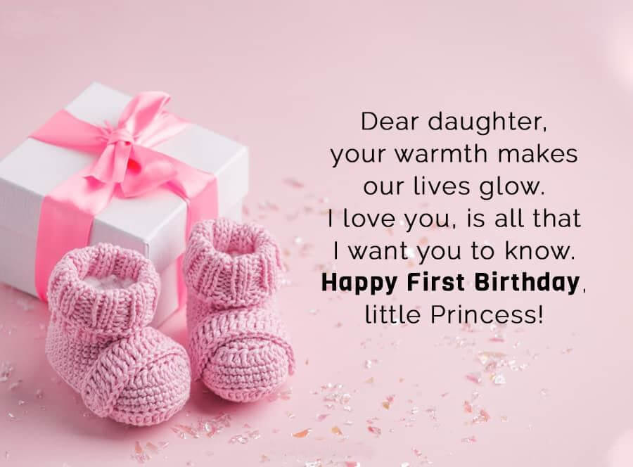 Happy 1st Birthday Girl Wishes Gift