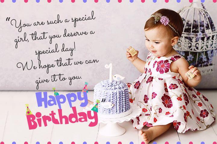 Happy 1st Birthday Girl Wishes Quotes