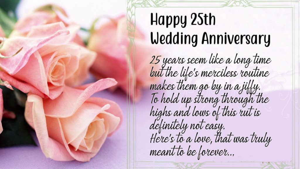 Happy 25th Anniversary Wishes Quotes