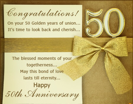 Happy 50th Anniversary Wishes Gift