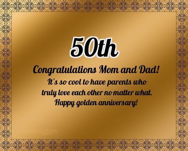 Happy 50th Anniversary Wishes Quotes