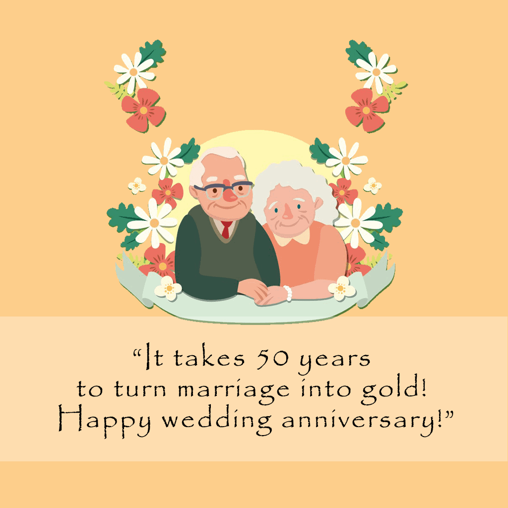 Happy 50th Anniversary Wishes for Wedding – Quotes, Messages, Status &  Images - The Birthday Wishes