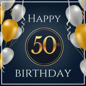 Happy 50th Birthday Wishes Greeting Card