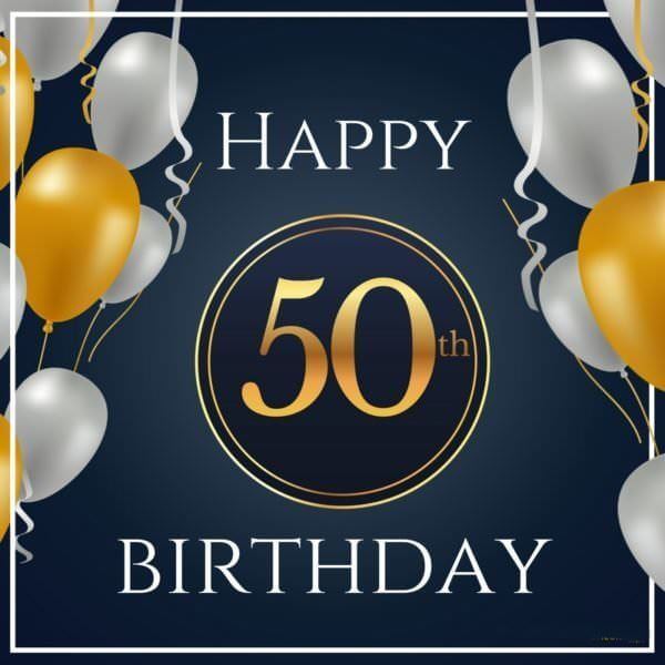 Happy 50th Birthday Wishes Balloon