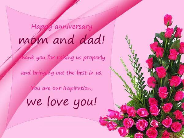 52+ Anniversary Wishes For Parents (Mom & Dad) - Quotes, Messages, Status &  Images - The Birthday Wishes