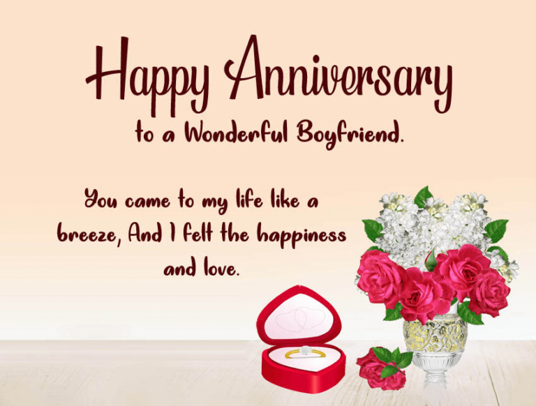 85+ Love Anniversary Wishes For Boyfriend - Messages, Quotes, Images 