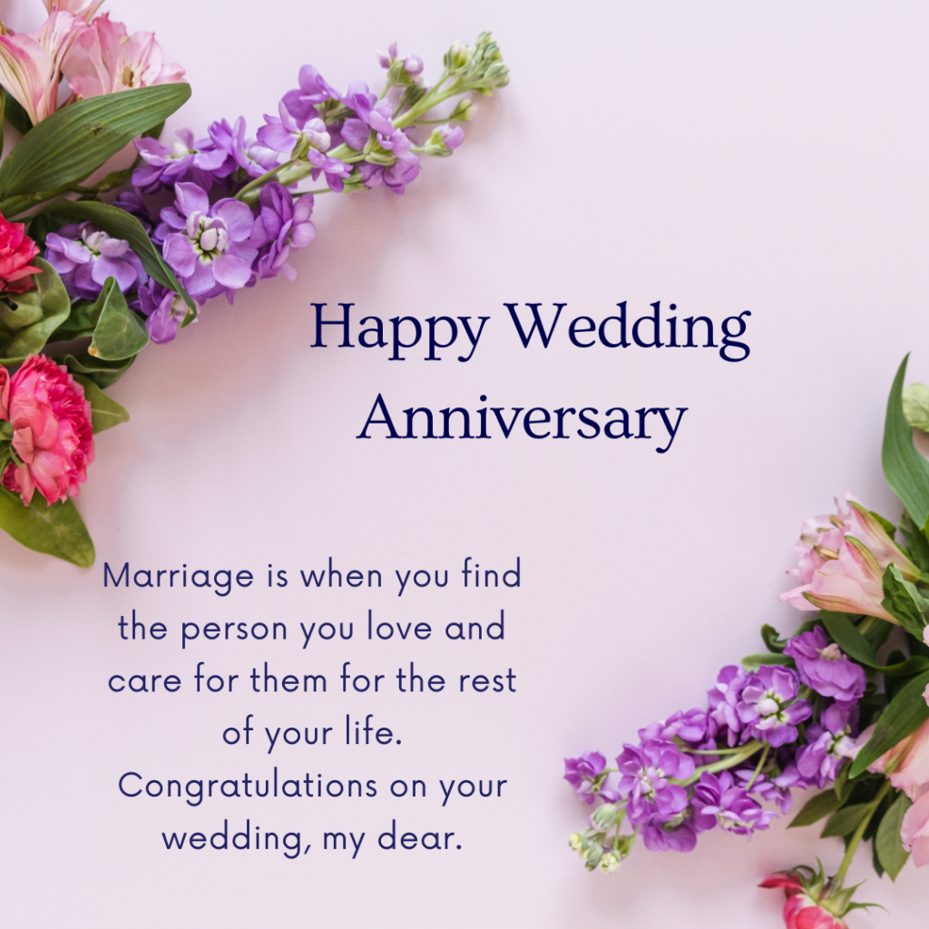 Floral Wedding Anniversary Status And Messages 