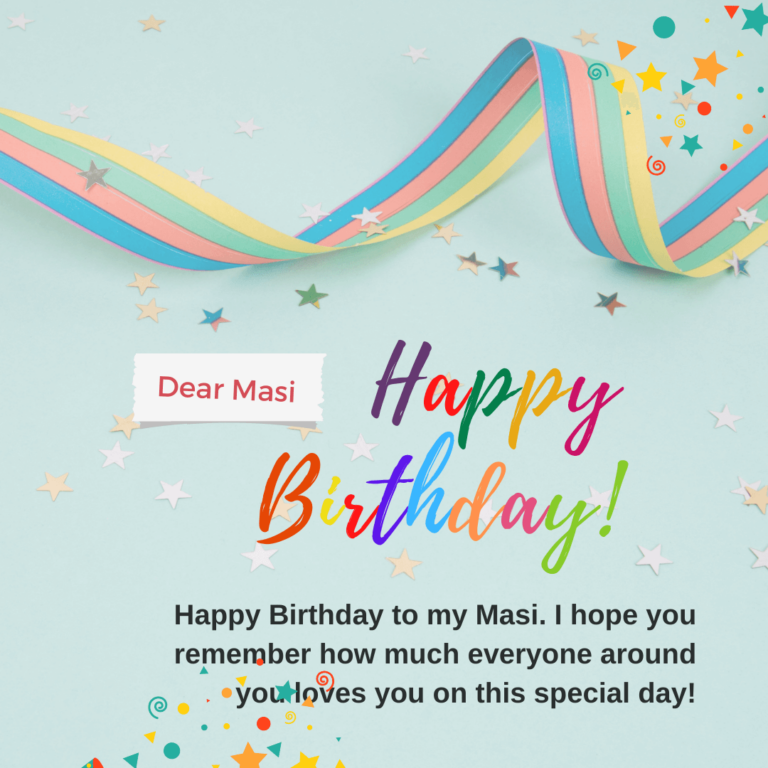 90+ Birthday Wishes For Masi Quotes, Messages, Status, Card And