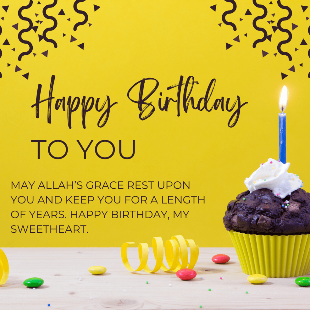Islamic Birthday Cake Wishes For Husband 