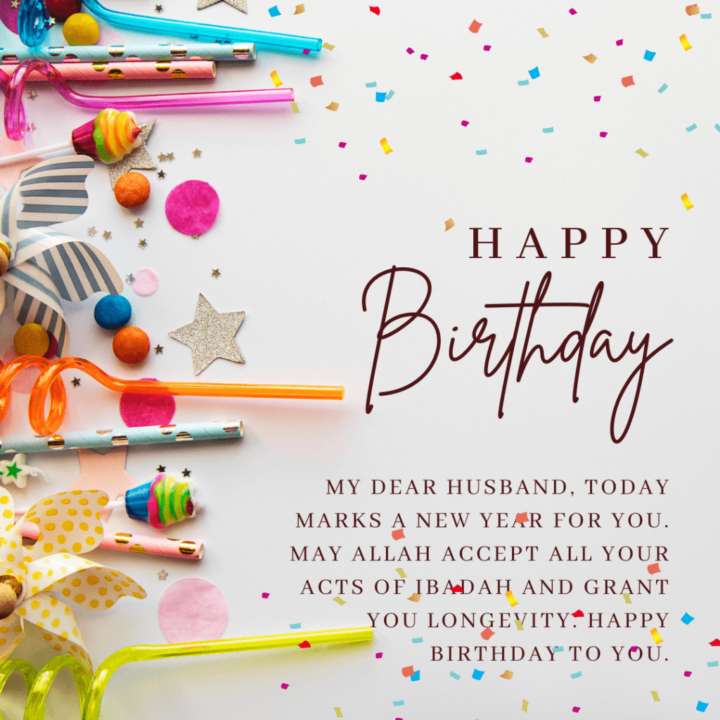Islamic Birthday Wishes And Card For Husband 