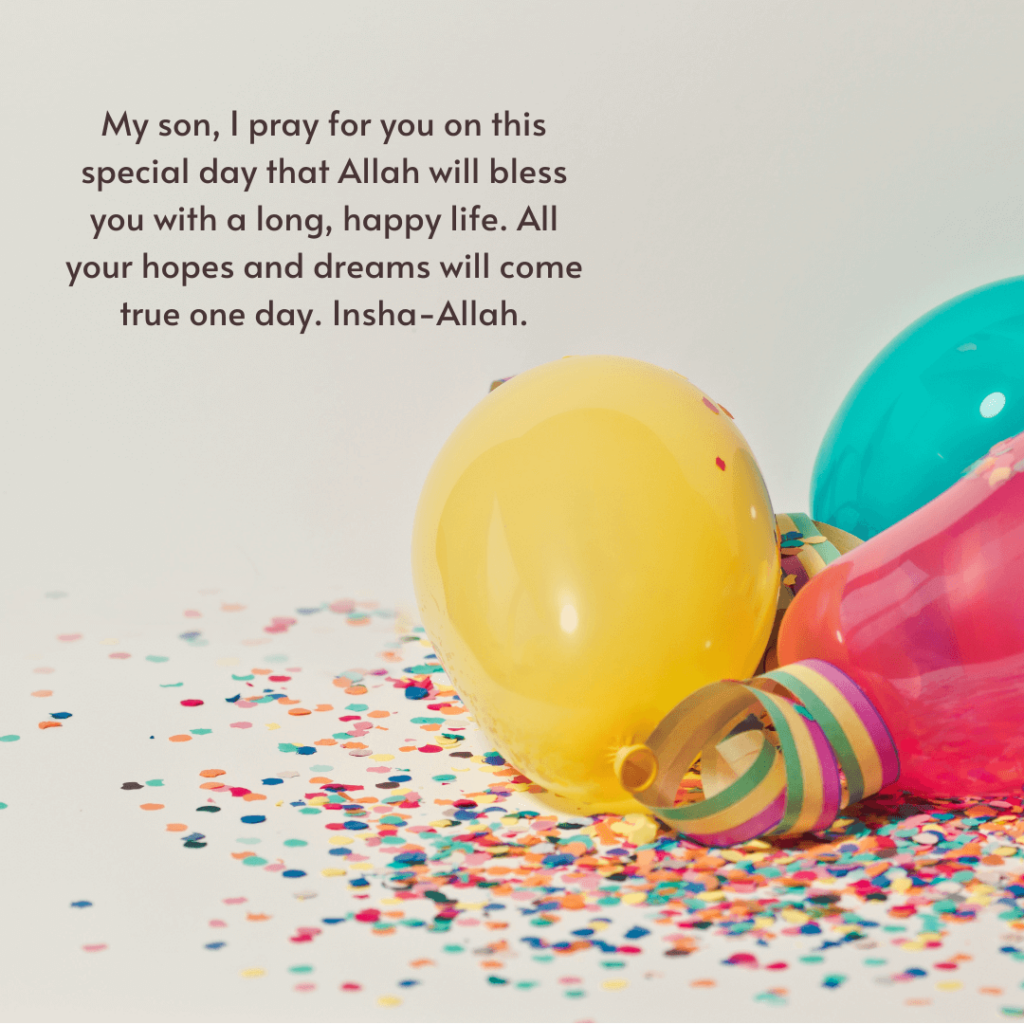 Islamic Birthday Wishes And Status For Son 