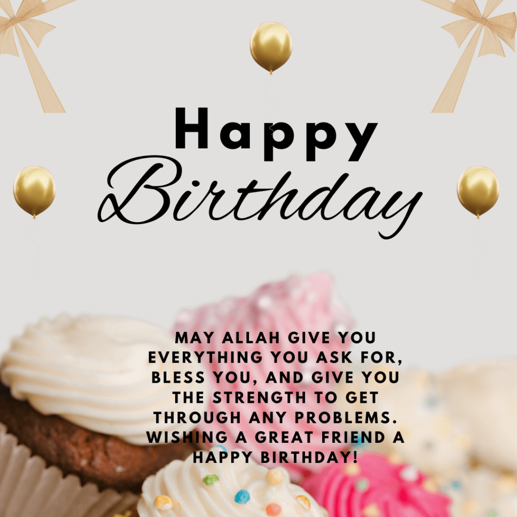 Islamic birthday quotes and status for a friend 