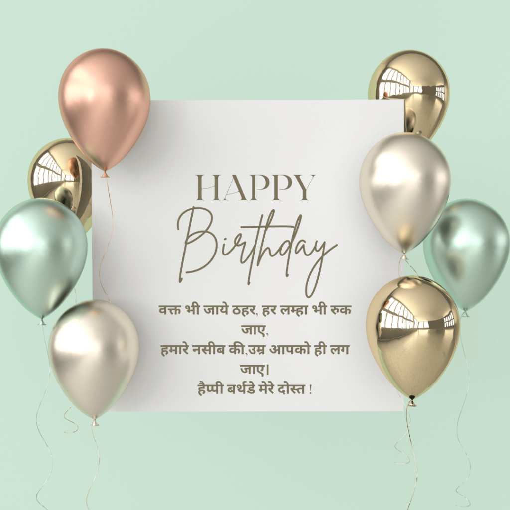 Birthday Ballon Wishes And Card In Hindi 