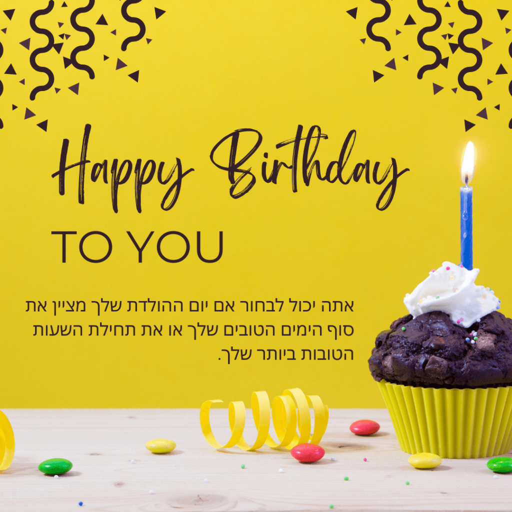 Birthday wishes and messages in hebrew 