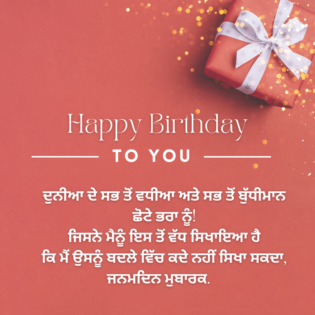 Punjabi Birthday Wishes For Brother 