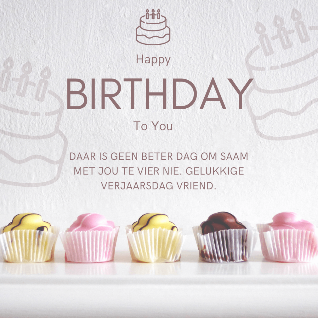 Short Afrikaans Cake Birthday Wishes 