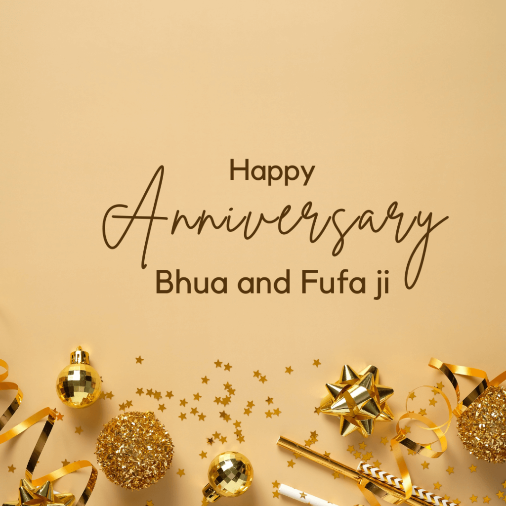 Happy Wedding Anniversary Wishes for Bhua and Fufa ji