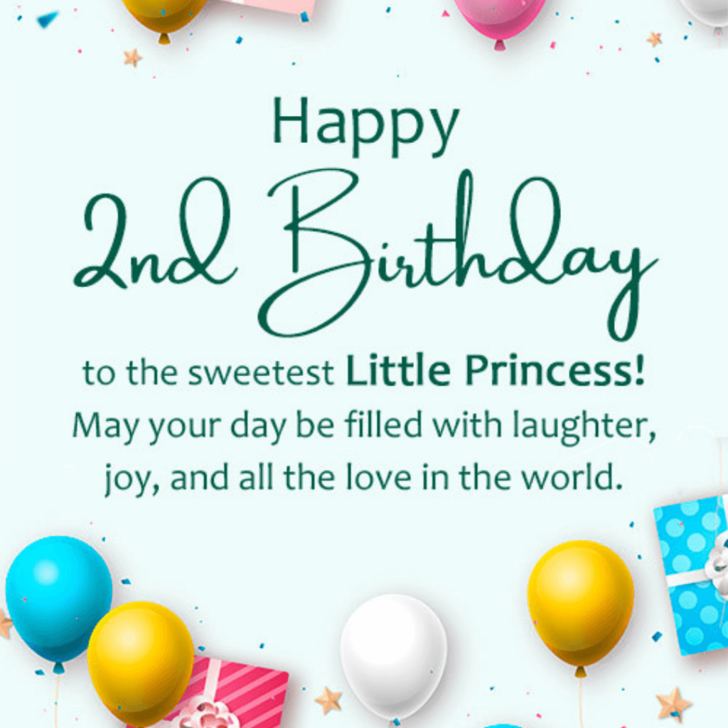 Happy 2nd Birthday Quotes & Messages for Baby Girl