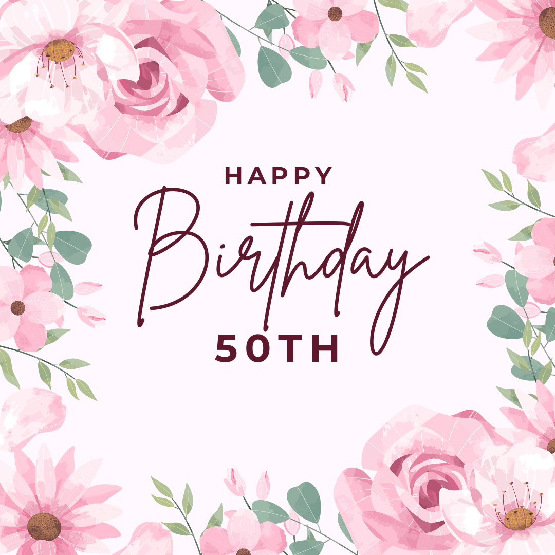 Happy 50th Birthday Wishes – Messages, Quotes, Status, Cards & Images ...