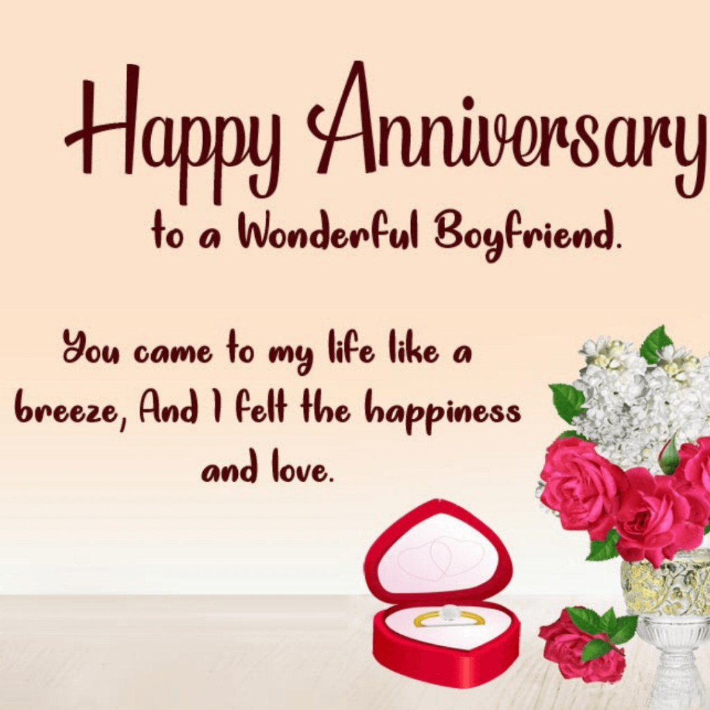 Romantic anniversary wishes for your boyfriend